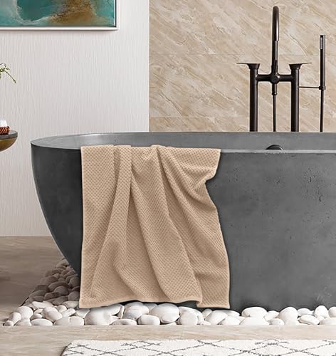 COTTON CRAFT Euro Spa Waffle Weave 6 Piece Towel Set - Image 6