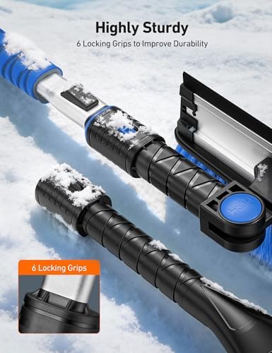 AstroAI 46" Extendable 3-in-1 Snow Brush & Ice Scrapers - Image 5