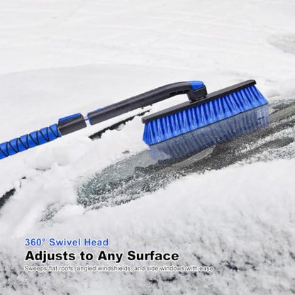 SEAAES 48 Inch Extendable Snow Brush, Windshield Ice Scraper - Image 6
