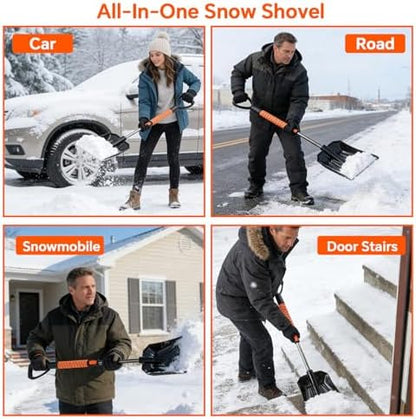 7 in 1 Snow Shovel & Snow Brush Kit, 47.2" Ice Scrapers & Snow Shovel Kit - Image 5