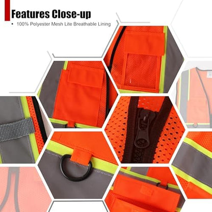 Safety Vest for Men Women Hi Vis Vest - Image 3