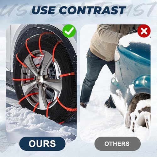 Universal Anti-Skid Snow Tire Chains, 2026 Upgraded Portable Emergency Non-Slip - Image 6