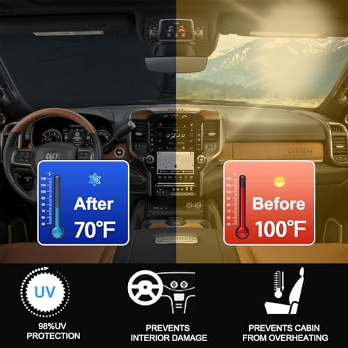 Foldable Front Windshield Sunshade Fit - Image 2