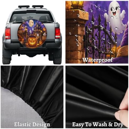 Halloween Spare Tire Cover Waterproof Dust-Proof Spare Wheel Covers - Image 4