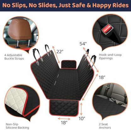 Dog Car Seat Cover for Back Seat, Dog Hammock for Car, Truck & Tesla - Image 3