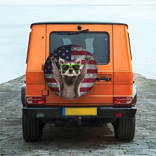 Funny Raccoon Spare Tire Cover Raccoon Wheel Protector - Image 6