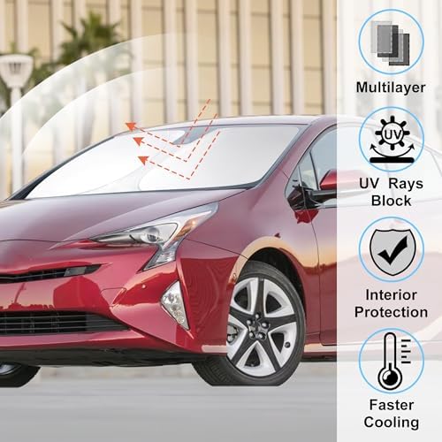 Windshield Sun Shade for 2012-2019 Toyota Prius C Accessories - Image 2