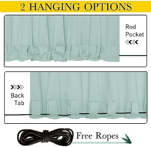 NICETOWN 2 Panels Weighted Outdoor Curtains - Image 6