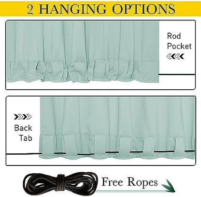 NICETOWN 2 Panels Weighted Outdoor Curtains - Image 6