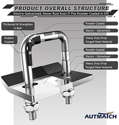 AUTMATCH Hitch Tightener Anti-Rattle Clamp - Image 5
