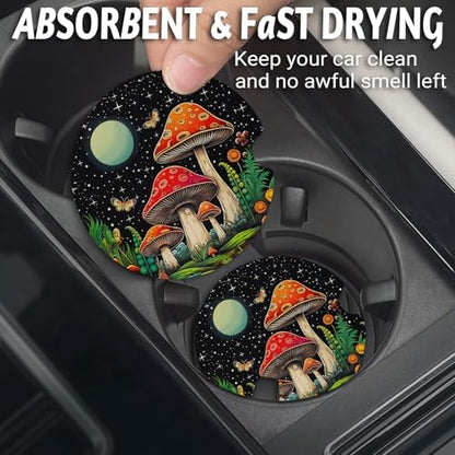 Yonlevres Car Coasters for Cup Holders, 2 Pack - Image 2