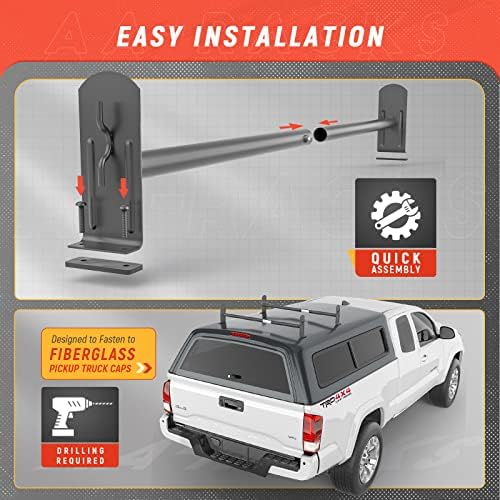Model DX36 Universal Pickup Truck Cap & Topper 2 Bar Ladder Roof Van Rack - Image 4