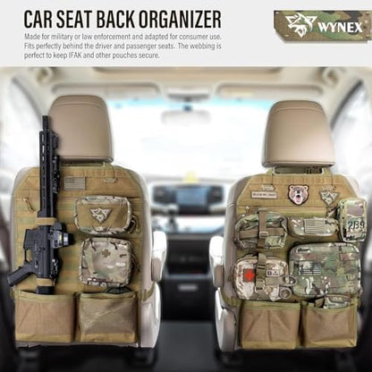 WYNEX Molle Seat Back Car Organizer Fit Most Car F150 Jeeps Pickups Trucks - Image 3
