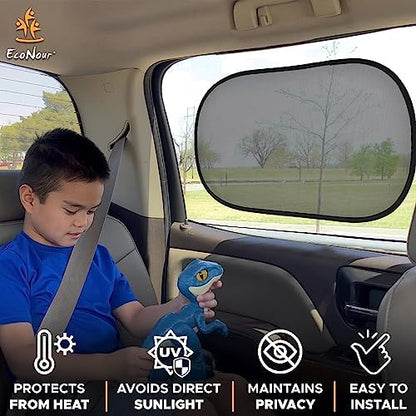 EcoNour Car Window Shades for Baby | Side Window Shades for Kids - Image 5