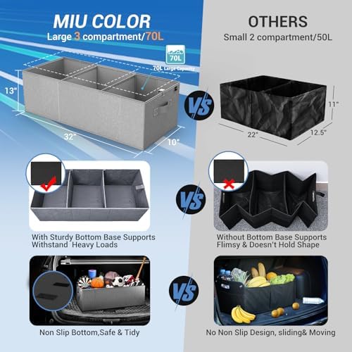 MIU COLOR Trunk Organizer for Car, Car Organizer, Collapsible - Image 6