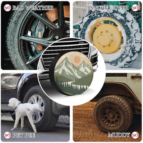Mountain Adventure Camping Spare Tire Cover Mountain Forest Universal Wheel - Image 7