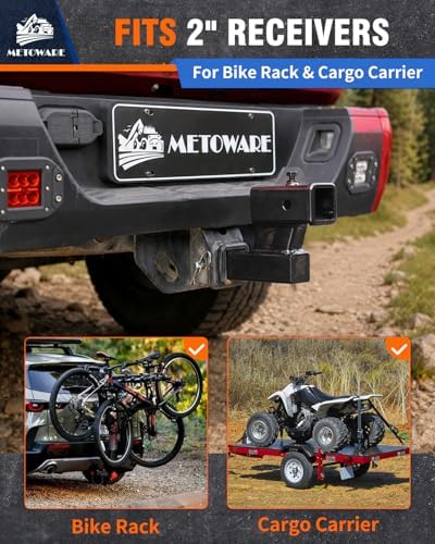 METOWARE Trailer Hitch Extender Fits 2" Receiver 4" Drop/Rise 7500 LBS GTW - Image 2