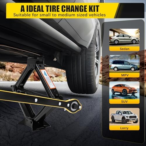 Car Jack Kit, Scissor Jack for Car 2.5 Ton Portable Cars Jack - Image 6