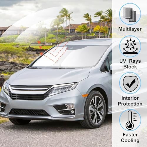 Windshield Sun Shade for 2018-2026 Honda Odyssey Accessories - Image 2