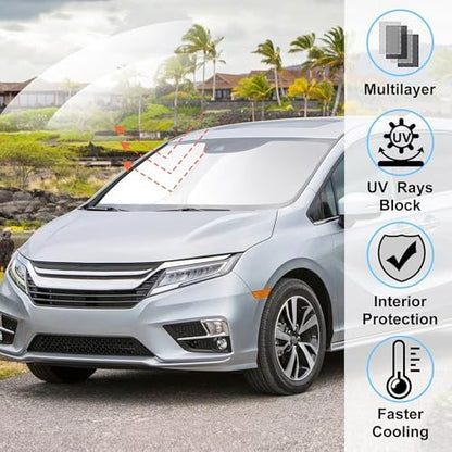 Windshield Sun Shade Sunshade for 2018-2026 Honda Odyssey - Image 2