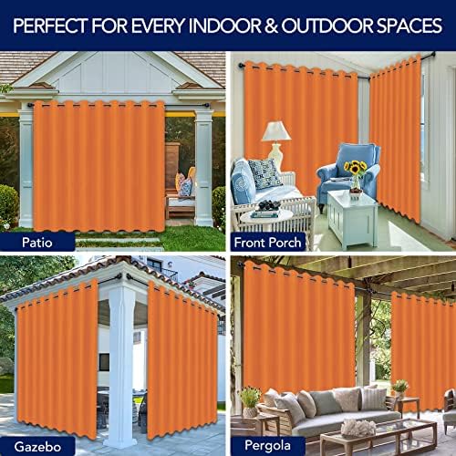 PureFit Outdoor Curtains for Patio Waterproof Weatherproof Outside Curtains - Image 5