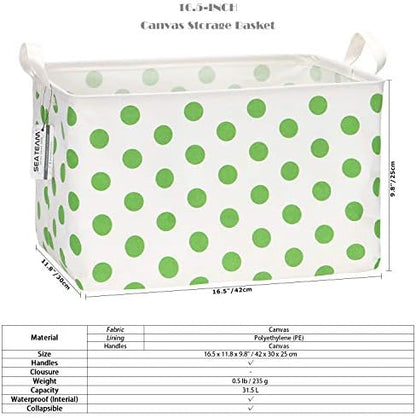 Sea Team Large Rectangle Open-Top Canvas Storage Basket - Image 6