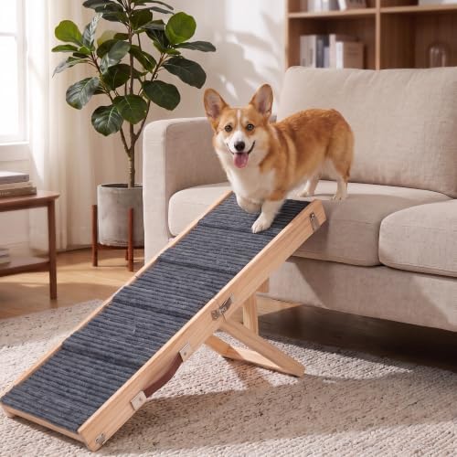 Foldable Dog Ramp, 5 Level Adjustable Wooden Dog Ramps - Image 3