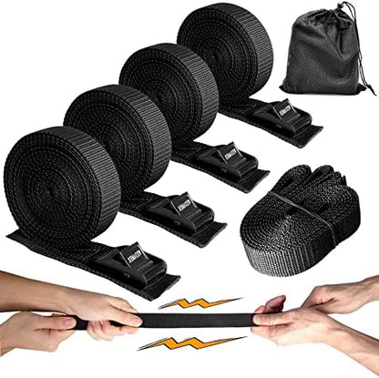 WEDAMER Kayak Tie Down Straps 1" x16.4Ft Cam Buckle Lashing Straps 4 Pack - Image 2