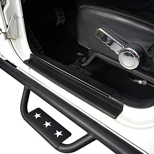 Hooke Road Wrangler JK Door Sill Entry Guard Black Thresholds Kit Compatible - Image 4