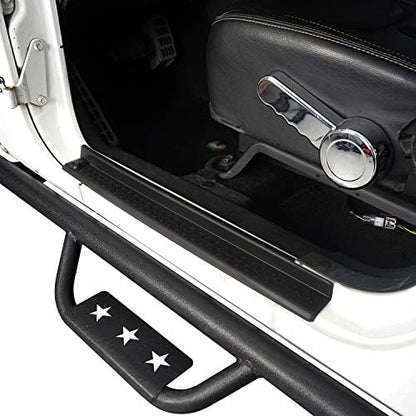 Hooke Road Wrangler JK Door Sill Entry Guard Black Thresholds Kit Compatible - Image 4