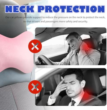 2PCS Car Headrest Pillow, Soft & Comfortable Car Neck Pillow - Image 3