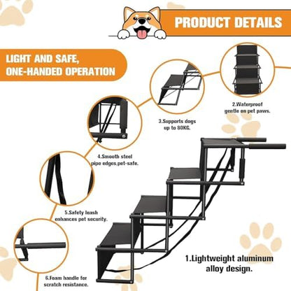 Dog Stairs for Car, Foldable Ramps for Dogs - Image 2