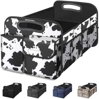 Femuar Car Trunk Organizer, Cow Print, Vintage Style, 52L Capacity, 4 by GuangzhouTailinTechnologyCo
