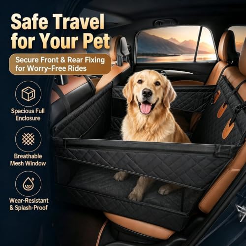 Pet Car Seat Cover, Rear Seat Dog Cover, seat Cover/Waterproof/pet Hammock - Image 7