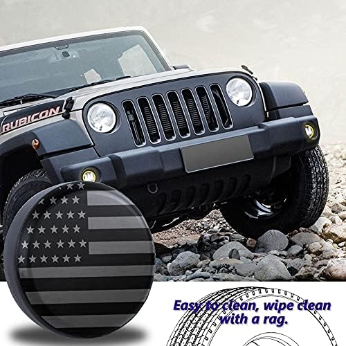 American Flag Spare Tire Cover Fit - Image 5