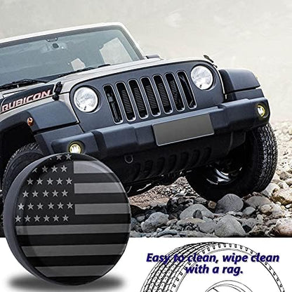 American Flag Spare Tire Cover Fit - Image 5