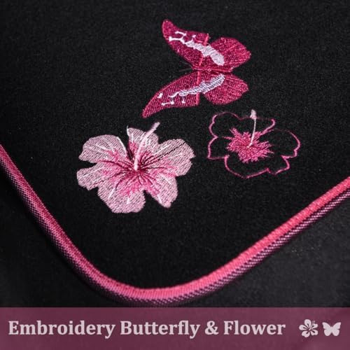 CAR PASS Embroidery Butterfly and Flower Car Floor Mats, - Image 6