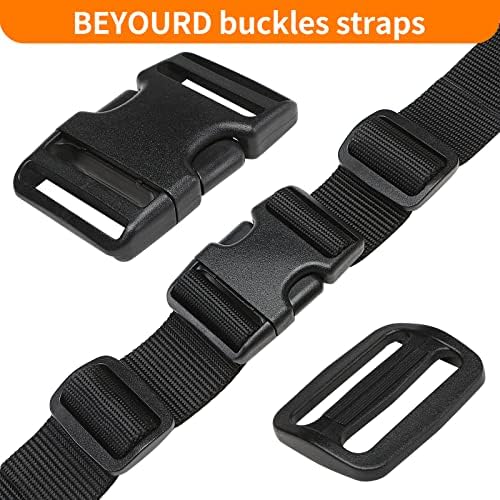 BEYOURD Heavy-Duty Buckles and Strap Set 1-1/2": 6 Yards of Thick Nylon Webbing - Image 2
