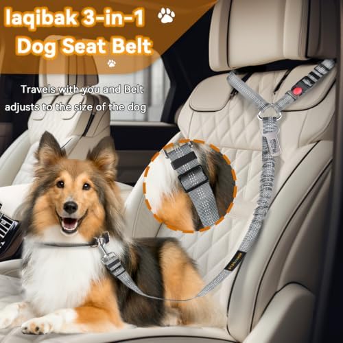Dog Seat Belt, Durability Retractable Dog Car Harness Adjustable Dog Seat Belt - Image 2