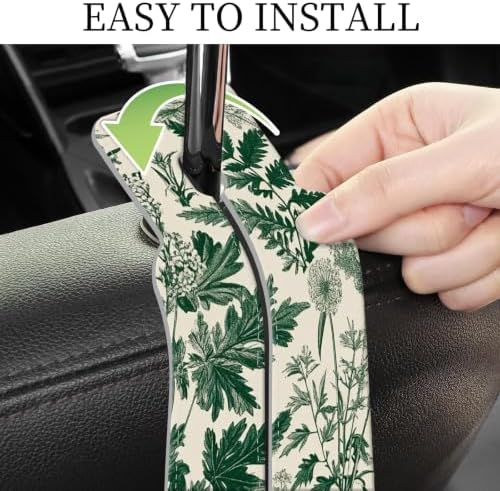 PU Leather Car Seat Hook, Storage Headrest Hanger, Cute Car Backseat Organizer - Image 5