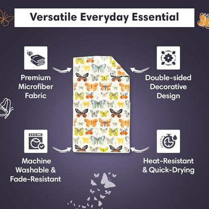 Double-Sided Microfiber Hand Towels, Waffle Kitchen Towels Set - Image 3