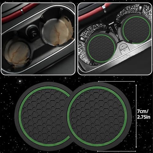 NBTEPEM 6 Pcs Green Steering Wheel Cover Set, Sport Microfiber Leather Steering - Image 7
