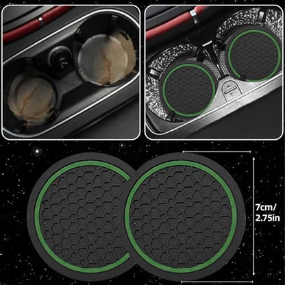 NBTEPEM 6 Pcs Green Steering Wheel Cover Set, Sport Microfiber Leather Steering - Image 7