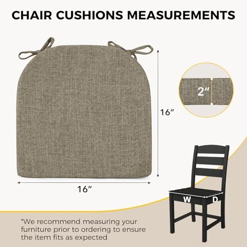 downluxe Indoor Chair Cushions for Dining Chairs, Soft and Comfortable Textured - Image 2