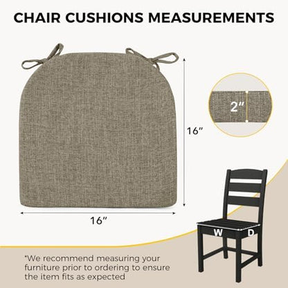 downluxe Indoor Chair Cushions for Dining Chairs, Soft and Comfortable Textured - Image 2