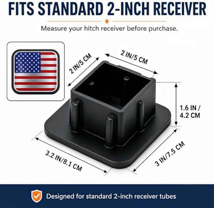 Trailer Hitch Covers American Flag Red, Heavy Duty 2 Inch Hitch Cover - Image 6