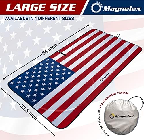 Magnelex American Flag Windshield Sun Shade, High-Resolution Car Sun Shield - Image 2