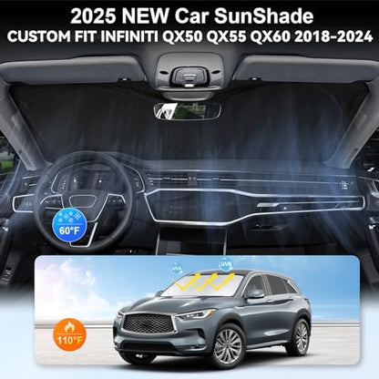 Sunshade for Infiniti QX60 2014-2026 Windshield Sun Shade Window Shield - Image 4