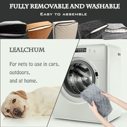 Lealchum Dog Booster Car Seat, Ultra Soft Fabric & Filling Memory Foam - Image 5