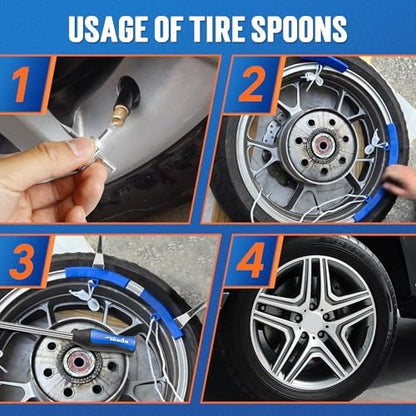 TONDA Tire Spoons, Motorcycle Tire Changing Kit, 14.5 in Tire Levers - Image 4